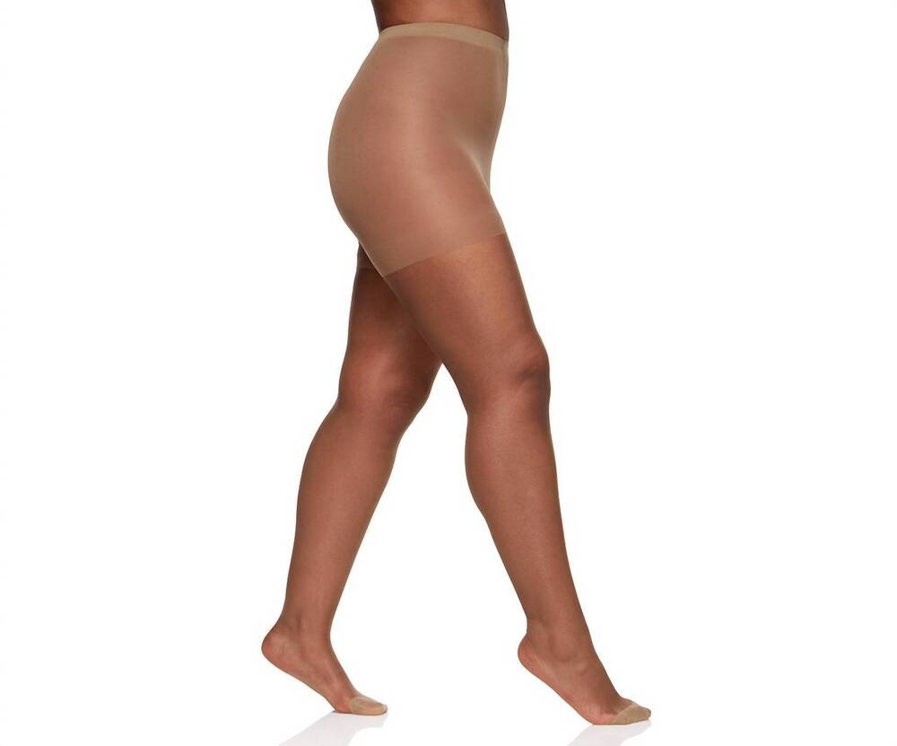 NEW BERKSHIRE plus size ultra sheer control top with reinforced toe hosiery in l